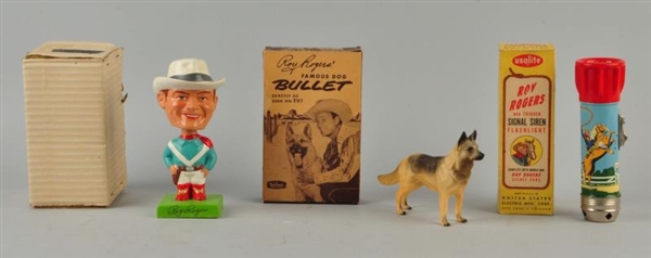 LOT OF 3: ROY ROGERS TOYS WITH BOXES.             