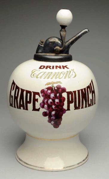SCARCE CANNONS GRAPE PUNCH 5¢ SYRUP DISPENSER.   