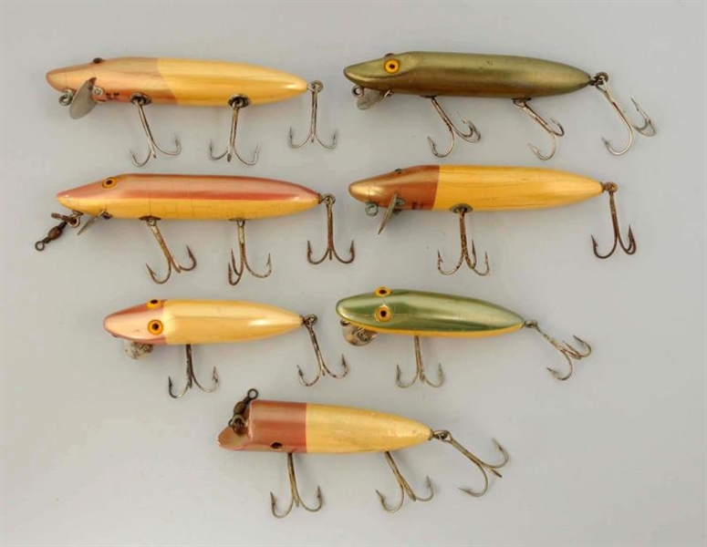 LOT OF 7:  LONG ISLAND FLASHERS, VARIOUS COLORS.  