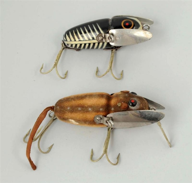 LOT OF 2: HEDDON CRAZY CRAWLERS, GREAT COLORS!    