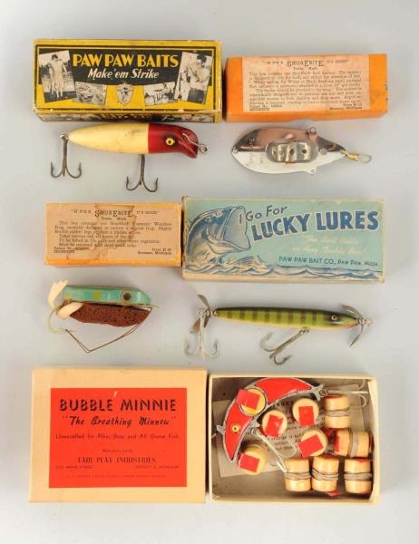LOT OF 5: ASSORTED BOXED BAITS.                   