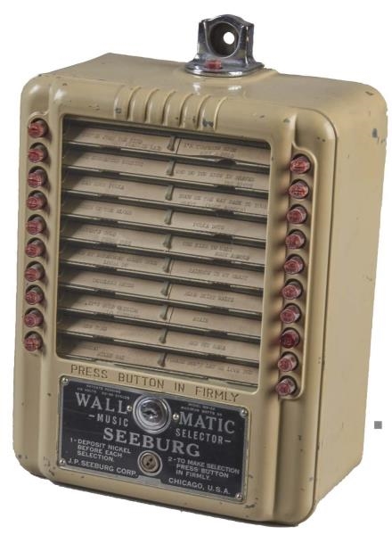 5¢ SEEBURG WALL-O-MATIC REMOTE JUKEBOX WALL BOX   
