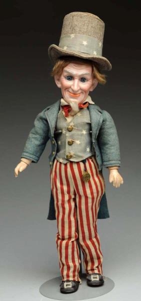 14" BISQUE "UNCLE SAM" CHARACTER DOLL BY C.O.D.   