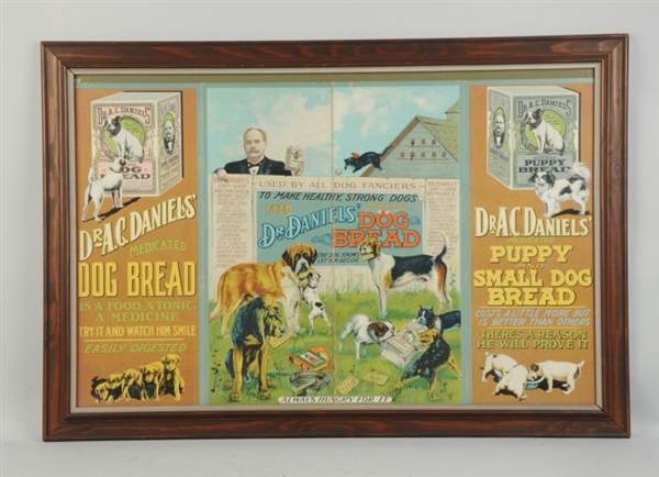 DR. DANIELS DOG BREAD ADVERTISING DISPLAY SIGN.   