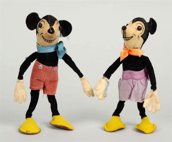 PAIR OF EARLY ENGLISH DISNEY DEAN RAGS DOLLS.     