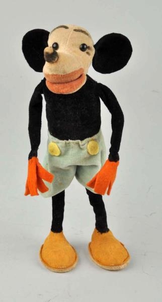 EARLY FELT MICKEY MOUSE TYPE DOLL.                