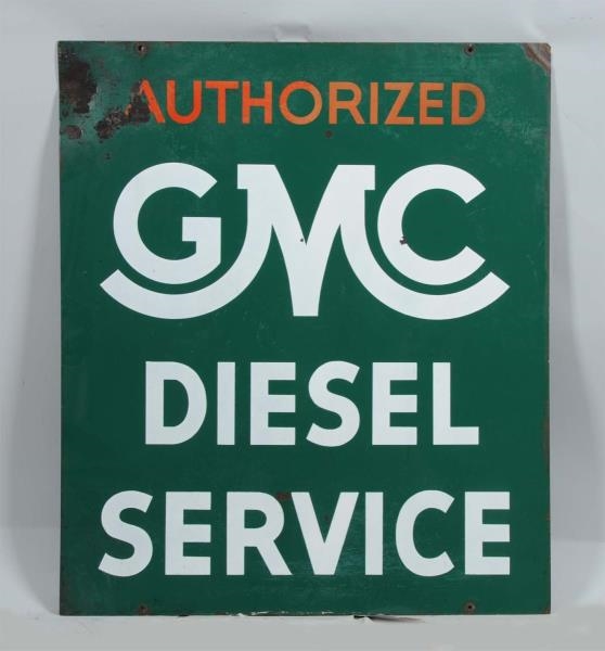 AUTHORIZED GMC DIESEL SERVICE DSP SIGN.           