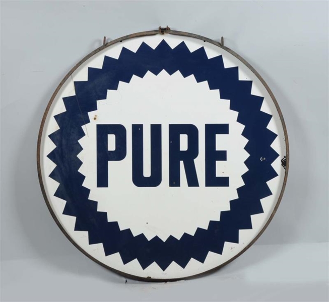 PURE DOUBLE SIDED PORCELAIN SIGN.                 