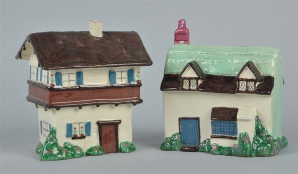 LOT OF 2: KAY FINCH POTTERY BUILDING BANKS.       