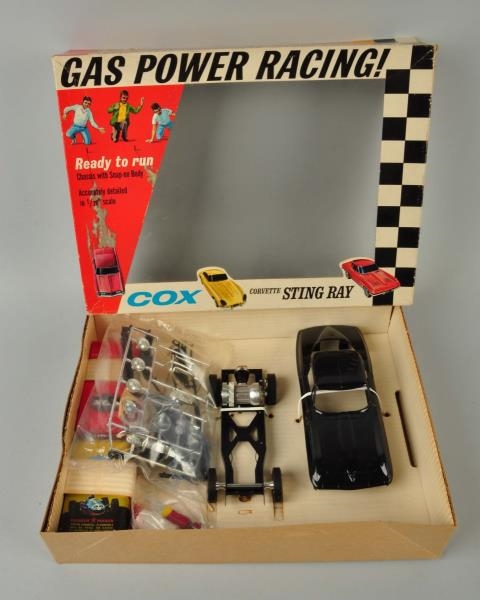 COX CORVETTE GAS POWERED CAR WITH BOX.            