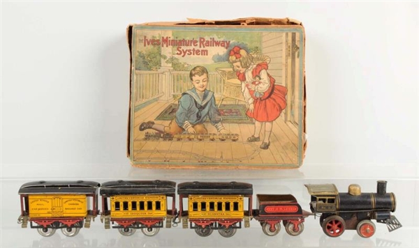 THE IVES MINIATURE RAILWAY SYSTEM IN BOX.         