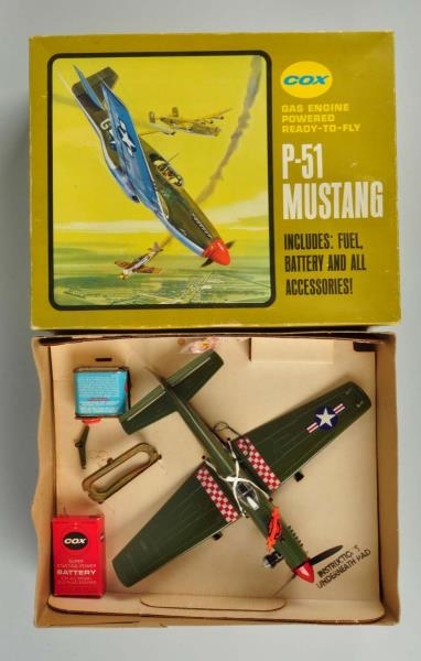 COX P-51 MUSTANG PLANE IN BOX.                    