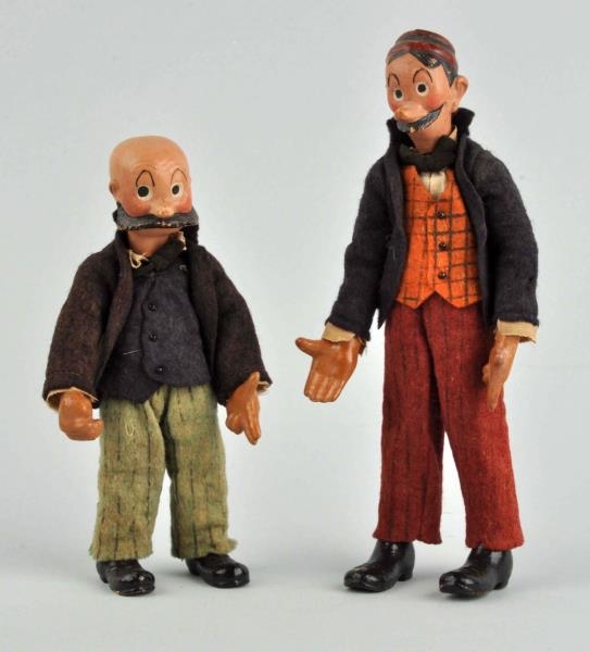 LOT OF 2: MUTT AND JEFF SWISS MOVEABLE FIGURES.   