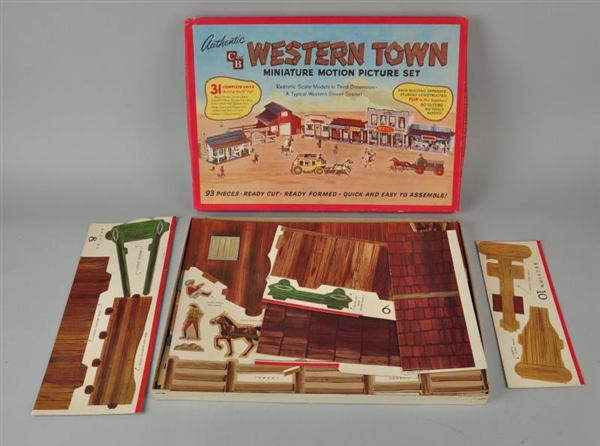 CB WESTERN TOWN MOTION PICTURE SET IN BOX.        