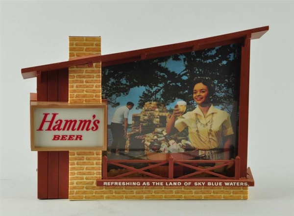HAMMS BEER LIGHTED SIGN.                         