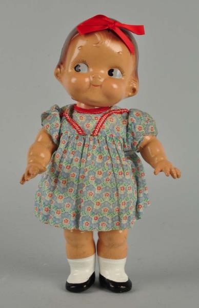 ALL COMPOSITION JOINTED 12" CAMPBELL KID DOLL.    