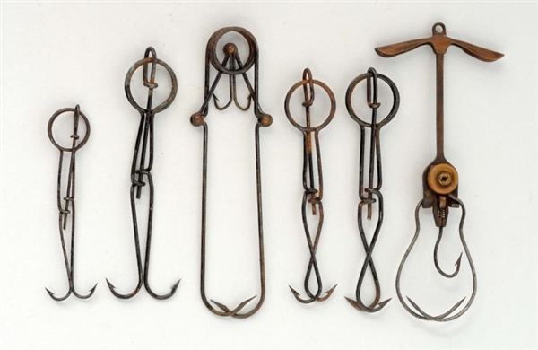LOT OF 6: NICE SELECTION OF SPRING HOOKS.         