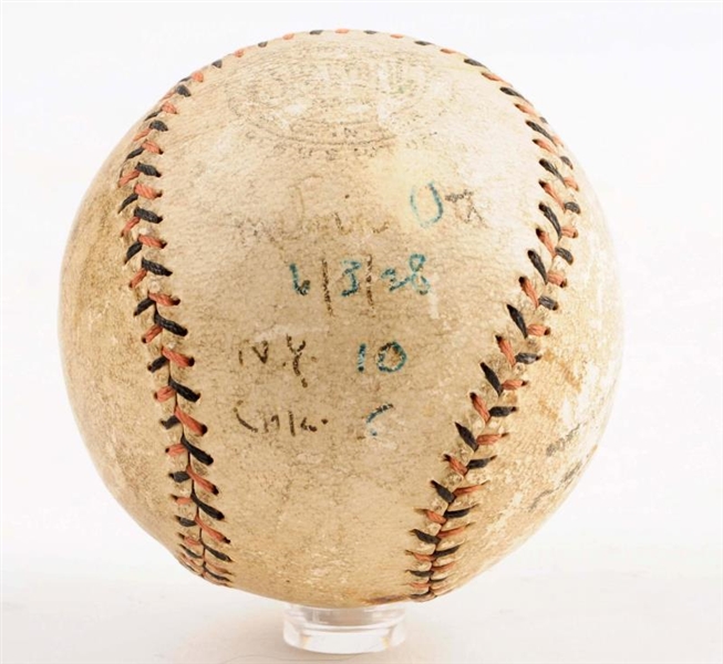 OFFICIAL NATIONAL LEAGUE GAME USED BALL.          