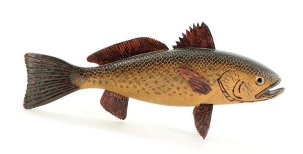 STAN GIBBS HAND CARVED WEAKFISH #1.               
