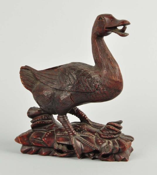 CHERRY WOOD DUCK CARVING                          