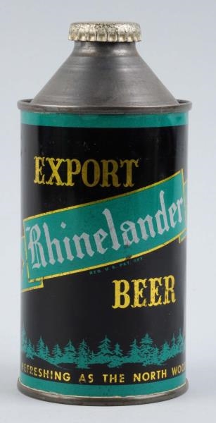 RHINELANDER EXPORT BEER CONE TOP CAN.             