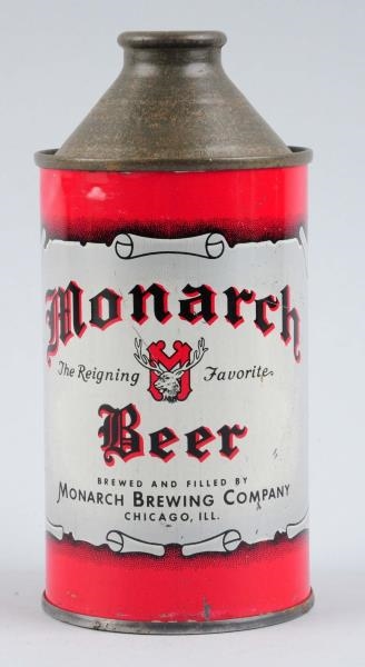 MONARCH BEER CONE TOP CAN.                        