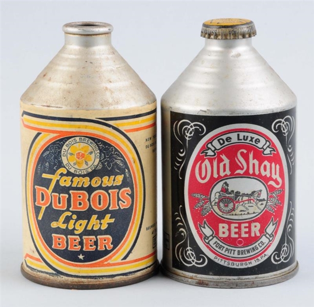 LOT OF 2: DUBOIS & OLD SHAY BEER CROWNTAINERS.    