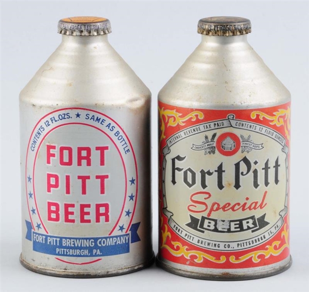 LOT OF 2: FORT PITT BEER CROWNTAINERS.            