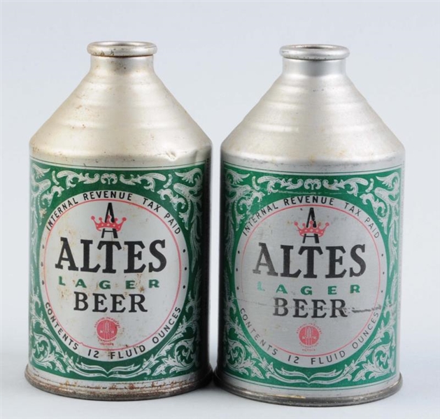 LOT OF 2: ALTES LAGER BEER CROWNTAINERS.          