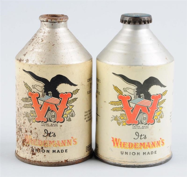 LOT OF 2: WIEDEMANNS SPECIAL BREW CROWNTAINERS.  