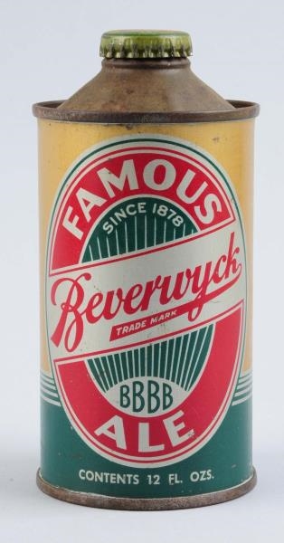 BEVERWYCK ALE LOW PROFILE CONE TOP CAN.           