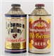 LOT OF 2: LEBANON VALLEY CONE TOP IRTP BEER CANS. 