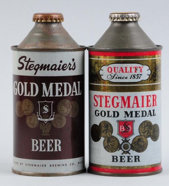 LOT OF 2: STEGMAIERS GOLD MEDAL BEER CONE TOPS.  