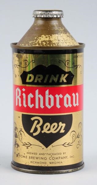 RICHBRAU BEER CONE TOP CAN.                       