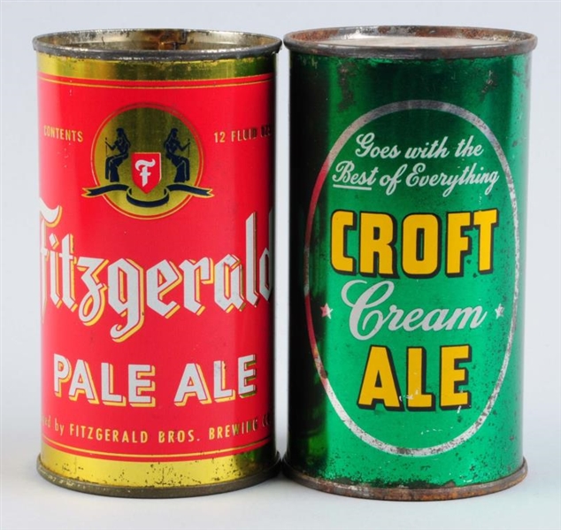 LOT OF 2: FITZGERALD PALE & CROFT ALE FLAT TOP CAN