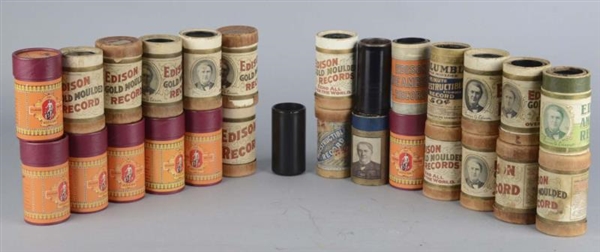 LOT OF 27: WAX CYLINDER RECORDS                   