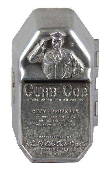 CURB COP CAST ALUMINUM PARKING FINE PAYMENT BOX   