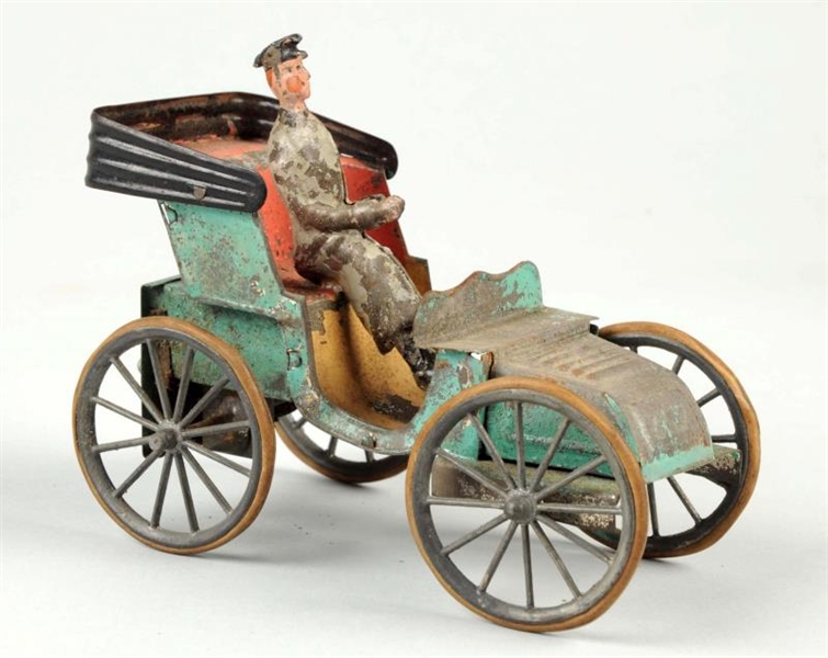 SCARCE EARLY GERMAN HAND PAINTED AUTOMOBILE TOY.  