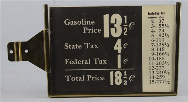 GAS PRICE FLANGED SIGN                            