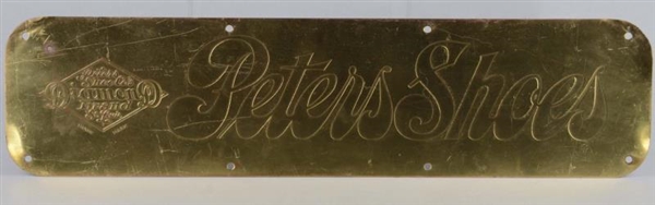 PETERS SHOES BRASS SIGN                          