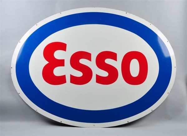 ESSO DOUBLE SIDED PORCELAIN ID SIGN.              