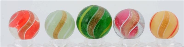 LOT OF 5: LUTZ MARBLES.                           