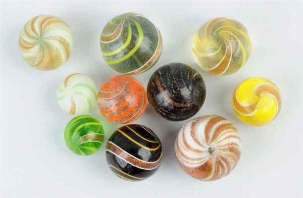 LOT OF 10: LUTZ MARBLES.                          