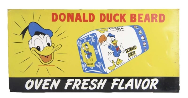 DONALD DUCK BREAD TIN LITHO ADVERTISING SIGN      