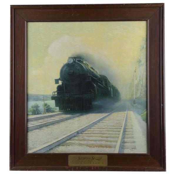 THE SUNSHINE SPECIAL RAIL ROAD PRINT IN FRAME     