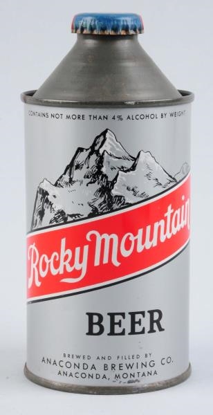 ROCKY MOUNTAIN BEER CONE TOP CAN.                 