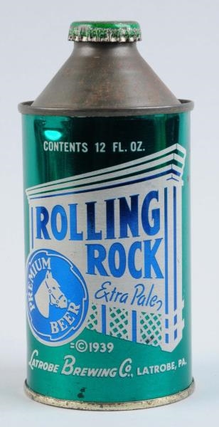 ROLLING ROCK BEER CONE TOP CAN.                   
