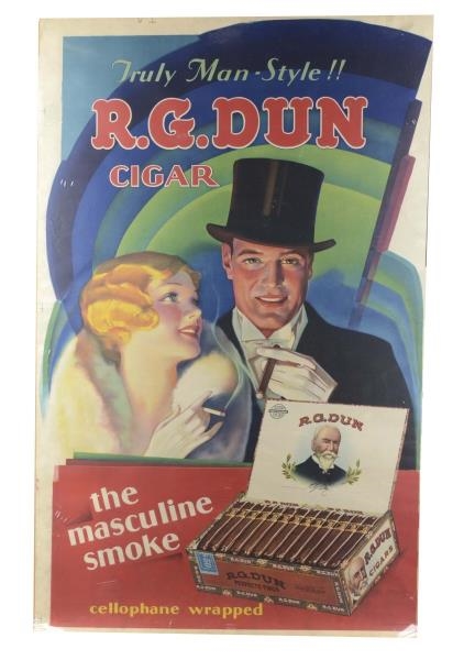 R.G. DUN MAN-STYLE CIGAR ADVERTISING POSTER       