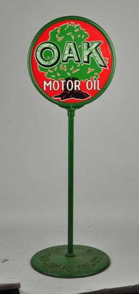 OAK MOTOR OIL WITH NICE GRAPHICS SIGN.            