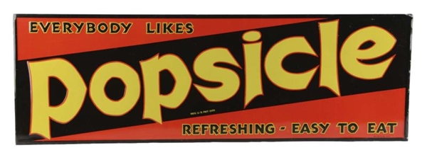 POPSICLE EMBOSSED TIN ADVERTISING SIGN            